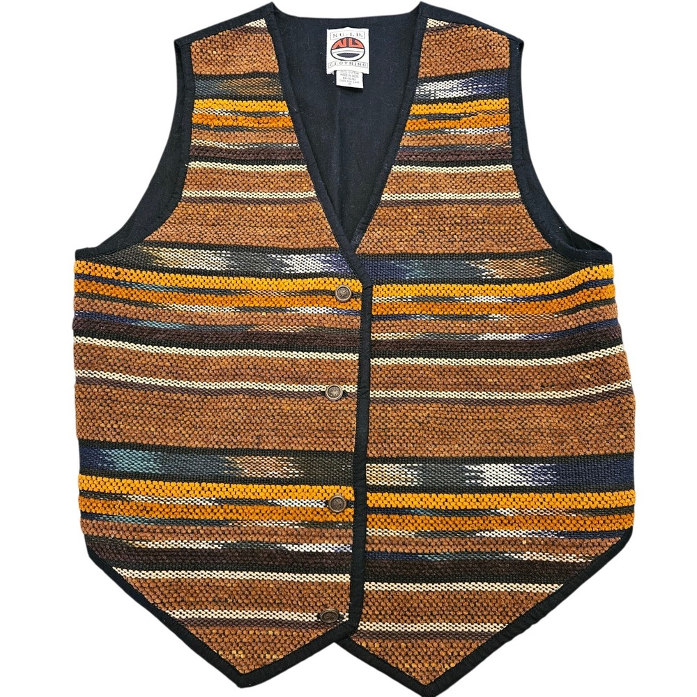 Vintage Southwestern Vest Y2K‎ Boho Bohemian Western Cowgirl Sz Medium